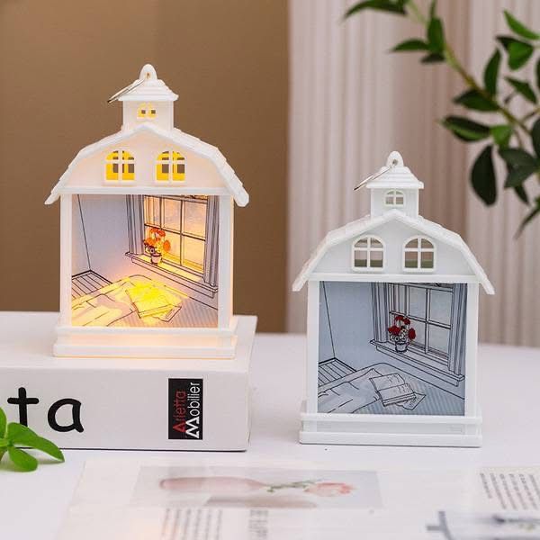 Mini House Night Lamp – Cozy Warm LED Light for Bedroom Decor